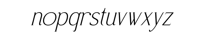 Magnofia Italic Font LOWERCASE