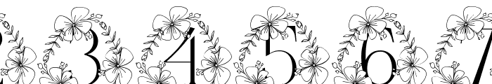 Magnolia Rose Floral Monogram Font OTHER CHARS