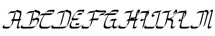 Mahyatti Italic Font UPPERCASE