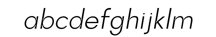 MaiSans-LightItalic Font LOWERCASE