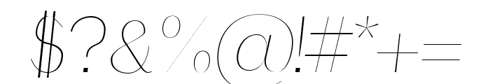 Malak Thin Italic Font OTHER CHARS