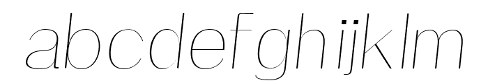 Malak Thin Italic Font LOWERCASE
