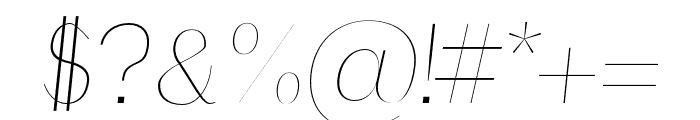 Malak-ThinItalic Font OTHER CHARS