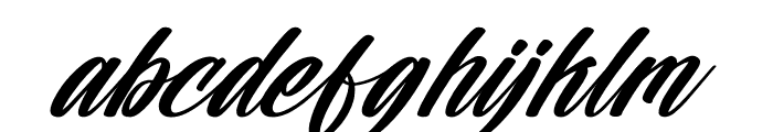 Malbonte Blackwell Italic Font LOWERCASE