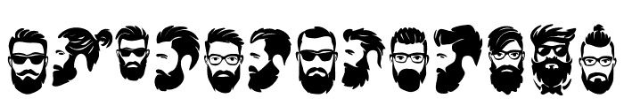 Male hairstyle Font UPPERCASE