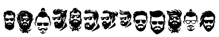 Male hairstyle Font UPPERCASE