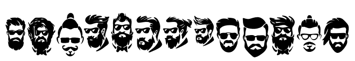 Male hairstyle Font LOWERCASE