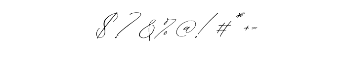 Malenthos Script Italic Font OTHER CHARS