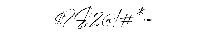 Malistera Italic Font OTHER CHARS