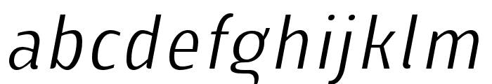 Mally Condensed Light Italic Font LOWERCASE