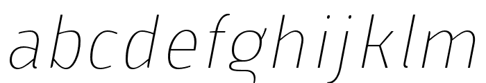 Mally Condensed Thim Italic Font LOWERCASE