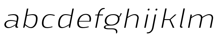 Mally ExtraLight Italic Font LOWERCASE