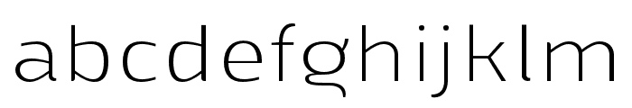 Mally ExtraLight Font LOWERCASE