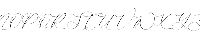 Malone Clemettine Script Italic Font UPPERCASE