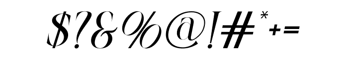 Malvinda Bughton Italic Font OTHER CHARS