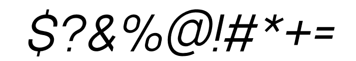 Manado Italic Font OTHER CHARS