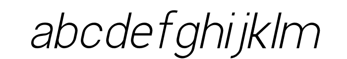 Manado Light Italic Font LOWERCASE