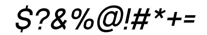 Manado SemiBold Italic Font OTHER CHARS