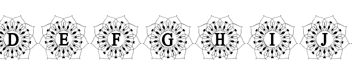 Mandala Monogram Regular Font UPPERCASE