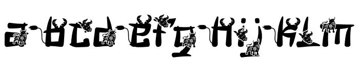 Mandarin Mantis Bull Font LOWERCASE