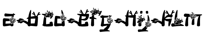 Mandarin Mantis Dragon Font LOWERCASE