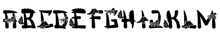 Mandarin Mantis Horse Font UPPERCASE