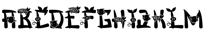 Mandarin Mantis Pig Font UPPERCASE