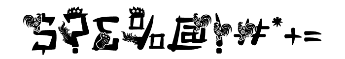 Mandarin Mantis Rooster Font OTHER CHARS