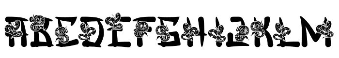 Mandarin Mantis Snake Font UPPERCASE