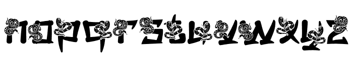 Mandarin Mantis Snake Font LOWERCASE