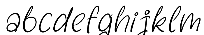 Mandeylas Childish Italic Font LOWERCASE