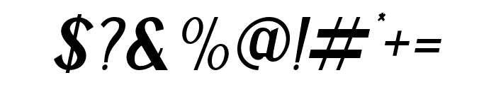 Mangata-MediumItalic Font OTHER CHARS