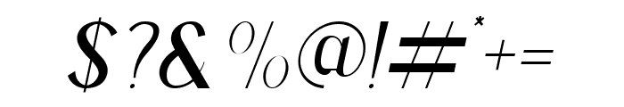 Mangata Thin Italic Font OTHER CHARS