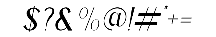 Mangata-ThinItalic Font OTHER CHARS