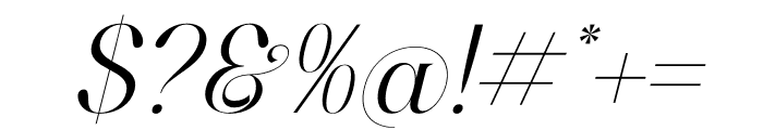 Mangleka Italic Font OTHER CHARS