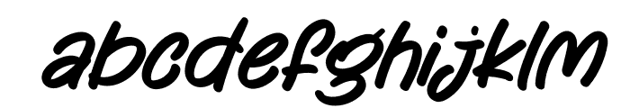 Mango Lazy Italic Regular Font LOWERCASE