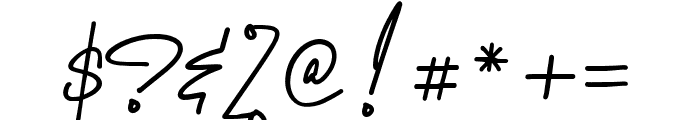 Mangosteen Signature Regular Font OTHER CHARS