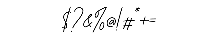 Manly Signature Font OTHER CHARS