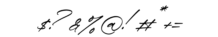 Mantogna Signature Italic Font OTHER CHARS