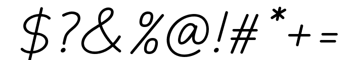 Mantra-Italic Font OTHER CHARS