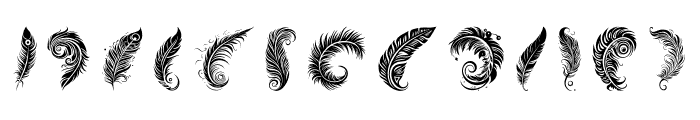 Maori Feathers Regular Font UPPERCASE