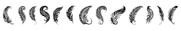 Maori Feathers Regular Font LOWERCASE