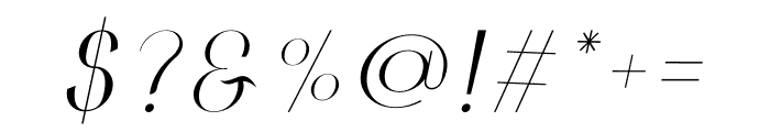 Marbella Italic Font OTHER CHARS