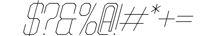 Marca-ThinItalic Font OTHER CHARS