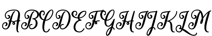 March Calligraphy Font UPPERCASE