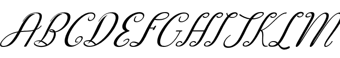 Margareth-Italic Font UPPERCASE