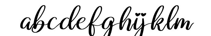 Marlyta Lovely Italic Font LOWERCASE
