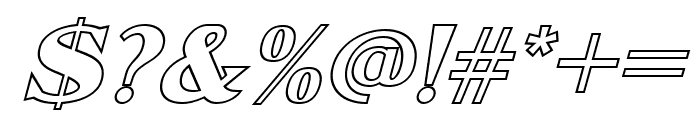Marques Outline Italic Font OTHER CHARS