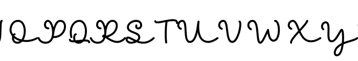 Marshmallow Monoline Font UPPERCASE