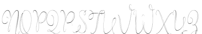 Marthina Inline Script Regular Font UPPERCASE